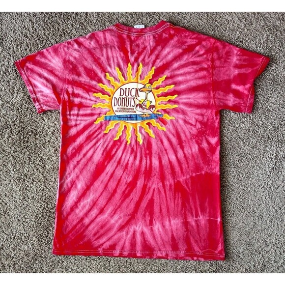 Duck Donuts Virginia Beach T-Shirt Men's Medium Tie Dye Short Sleeve - Picture 1 of 7